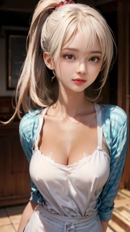 (U高resolution, retina, masterpiece, Accurate, anatomicaly_correct, texture_skin, wonderful_detailed, expensive_detaileds, expensive_quality, Highest_quality, expensive_resolution, 1080p, 高resolution, 4K, 8k, 16K), (beautiful_detaileded_eyes, beautiful_detaileded_lips, very_detaileded_eyes_and_face), soft_Lighting, Physically based_rendering, Vivid_color, (big_chest, glamorous_body:1.5), (Shiny_hair, Shiny_skin, Sunburned_skin, blush), (前hair:1.5), eye_reflection, (Bokeh, Simple_background), (See-through camisole, knit, 笑face_and_smile:1.5), profile,