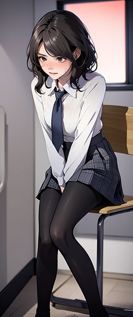 (masterpiece), (realistic), (best quality), (ultra-detailed), amazing, girl, 36 years old house wife,  brown hair, lomg hair, big breasts, slender weist, smile, beautiful eyes, brown eyes, jewel in the sparkle galaxy, Masterpiece, one girl, super realistic finish, Japanese, makeup, super close-up, gravure model, beautiful cabin attendant, ((office worker suits, uniform,))pantyshot, long brown hair, office lady, Wearing a pink plaid vest, White short sleeved shirt, Gray pencil skirt, Wear stiletto heels, feet foot focus ,skirt lift, sexy lingerie, sexy underwear ,show off nipple,cum on clothes, bukkake,Necklace, earrings,  Cute face, Smile, Blushing, Shyness, Glass wall, Ultra Detail, Realistic, Front view, Whole body, (wearing in [[white and gray check pattern]] Vest worn over white collared long-sleeved shirt:1.4), (gray vest with buttons:1.2), (Pink Theme:1.2), (blue ribbon ribbon:1.3), (Black theme:1.4), (Tight black pencil skirt:1.5), ((Brown pantyhose)), (high-heels:1.1),office desk, office chair,blush crotch seam, feet foot focus ,(((brown _pantyhose,))skirt lift, sexy lingerie, sexy underwear ,show off nipple,（cum on clothes,) bukkake, breasts, nice body,(large breasts,)  panties, dressing room, esolution,extremely detailed CG unity 8k,(uncensored:1.5),(perfect anatomy, perfect body, perfect hands, perfect legs, one pussy, one anus), (office worker lady:1.2), (female office worker suits, tight skirt, office jacket, white shirt, neck name tag:1.2), {1girl in center}, (mature female:1.25), charming face, elegant, parted lips, shyness, kind eyes,(NSFW),(bottomless:1.7), (pantyless:1.25), large breasts, (female pubic hair:1.5), garter stockings, front shot, (sitting:0.7), (spread_legs),(virgin pussy, hymen, unused pussy, very small vaginal hole, very tight vaginal hole:1.15),(big clitoris, long clitoris, urethra, small urethral meatus, anus, thick anus, dark pussy juice:0.9), (spread anus, spread pussy:1.05), (1boy, penis, armpits:0.55), (from below:0.55), (dynam