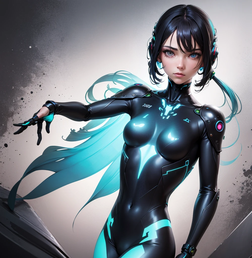 ((Best quality)), ((masterpiece)), (detailed: 1.4), (Absurd), War-ready female fighter pilot with military helmet, full body, marine, dark skin, defined muscular sculptural body, whole body, bare half-thick thighs, closed mouth, muscular body covered in technological clothing, neon evangelion, semi nude, generous neckline, ((perfect medium breasts)), (super light blue eyes without pupils), ((military camouflage clothing)), (((short black)))), long eyelashes heavy makeup, garter belt, by mucha, niji --V5, close to real, psychopathic, crazy face, sexy pose, background with a giant neon style Robot head Genesis evangelion, 2 piece clothing, shoulder pads with airplane wings, pastel, centered, scale to fit the dimensions, HDR (High Dynamic Range),Ray Tracing, NVIDIA RTX,Super-Resolution,Unreal 5,Subsurface Dispersion, PBR Texture, Post-processing, Anisotropic filtering, Depth of field, Maximum clarity and sharpness, Multilayer textures, Albedo and specular maps, Surface shading, Accurate simulation of light-material interaction, Perfect proportions, Octane Render, Two-tone lighting, Wide aperture, Low ISO, White balance, Rule of thirds, 8K RAW, crysisnanosuit