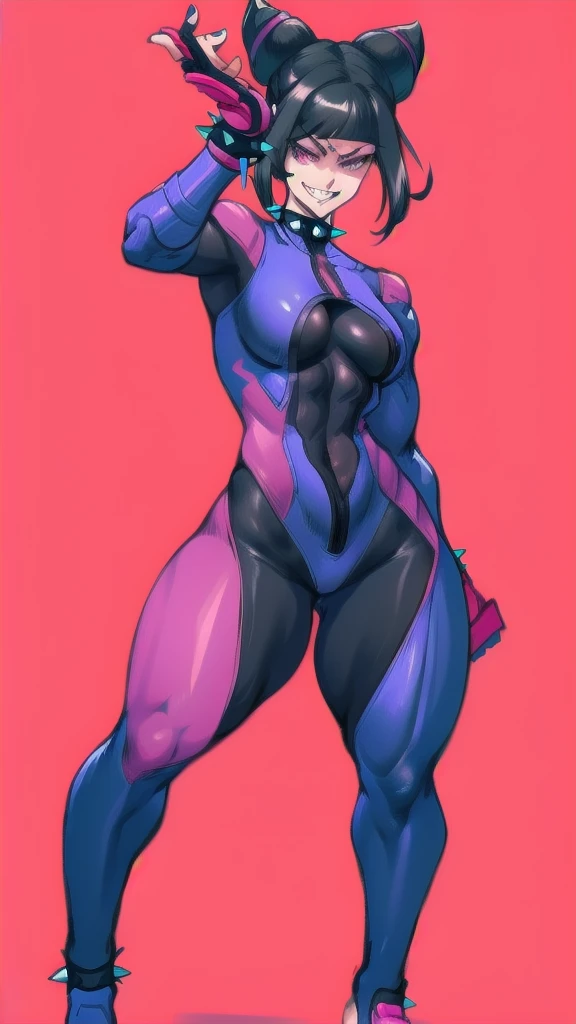 (full body), full body in image, full juri han from street fighter 6, juri han clothes, fusion of juri han street fighter 5 and juri han street fighter 6 from street fighter series, full woman, full body, long hair, female body, curvy body, thicc body, big thighs, voluptuous body, full thick body, dinamic pose, curve body. detalied pose, body, simple background, expressive face, focus on face, line art, sketch