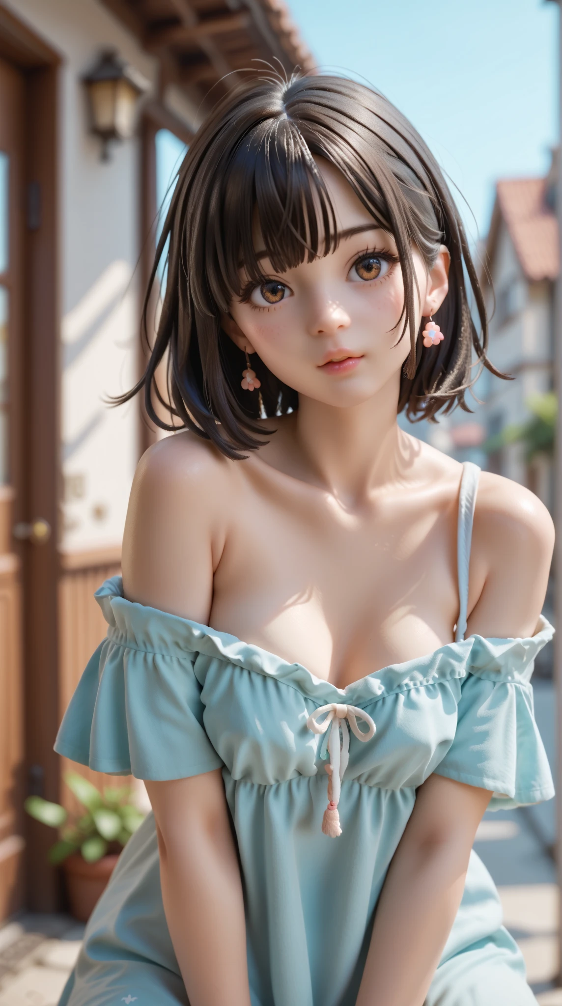 (Thin type),(large breasts),(random dance pose:1.5),(short hair),(Highest image quality,(8K), Ultra-realistic, Best Quality, High quality, High Definition, high quality texture, high detailing, Beautiful detailed, fine detailed, extremely details CG, Detailed texture, realistic representation of face, masterpiece, presence)