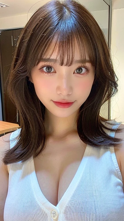 ((8K, RAW Photos, Highest quality, masterpiece: 1.2)), Super detailed, Super Resolution, (Genuine, Genuine photos: 1.37), whole body, High-resolution RAW color photos, Professional photos, とても細かくて美Shii, Very detailed, 8K 壁紙, Amazing details, Large file size, Official Art, Very detailed CG Unity 8K 壁紙, Very detailed beautiful girls, Very detailed facesHighly detailed eyes, Very detailed skin, Very detailed fingers, Very detailed nose, Very detailed mouth, Perfect Anatomy, Very detailed background, Very detailed clothing, One Girl, (18:1.2), , cute girl, Famous Japanese Idols, cute, Genuineistic body, White skin, Glowing Skin, The body is slim, Handsome body, Brown Hair, Curly Hair, (Blunt bangs: 1.2) , smile, like々Shii, かわいらShii顔, Genuineistic face, Sharp focus :1.2, 完璧な体型の美Shii女性 :1.4, Slim Abs :1.2, ((Dark brown hair, Big Breasts :1.2)), Body Dress :1.1, Resort Hotel Beds , Black bikini with lace, Exposed cleavage