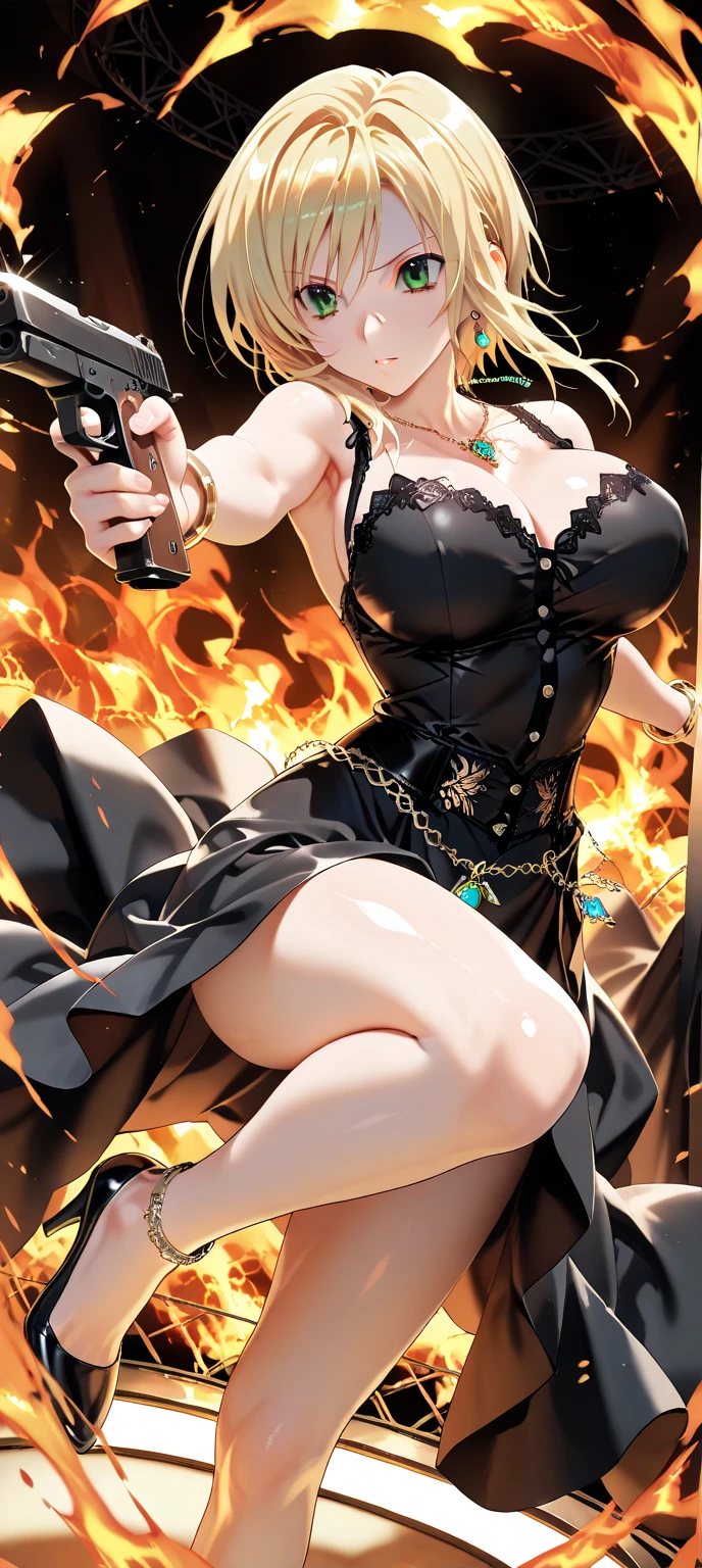((high detailed, best quality, 4k, masterpiece, hd:1.3)), ((best quality)), (((HD))), (((8k))), (ultraDH), (ultra HD), Princess Daisy, blue eyes, BREAK blue eyes, seductive, attractive, smooth anime cg art, 36C breasts, long legs, vivid colors, detailed digital art, slim body, perfect skin, dark blonde hair, long hair, blonde hair, blonde hair, BREAK crown, cleavage, 36C cleavage, looking at viewer, BREAK looking at viewer, extremely detailed face, red santa suit, red santa claus suit, santa claus suit, earrings, gem, dark black makeup lips, dark gothic eyeshadows, dark eyeshadows, black eyeshadows, black sexy lips, black lips, (dark:1.2), dark lips, very dark lips, (perfect hands, perfect anatomy), black makeup, black medium lips, black thick lips, detailed fingers, five fingers per hand, 5 fingers, (1 girl), detailed lips, detailed black lips, black painted lips, gothic painted lips, BREAK night, night sky, (breast focus), (arms outstreched:1.2), (from above:1.1), (breasts out:1.3), (off shoulder:1.1), (white horns), (corset), inside a lava castle, she inside a sea of lava, she bathing in lava, full body, perfect long legs, perfect foots, legs and foots into the lava, (((gigantic breasts)))