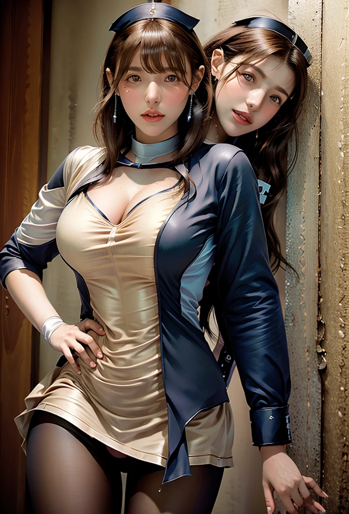 two women in lingersuits posing for a picture in a room, wlop and sakimichan, hyperrealistic schoolgirl, loish and wlop, trending on cgstation, wlop and ross tran, a hyperrealistic schoolgirl, two beautiful anime girls, photorealistic perfect body, realistic fantasy render, realistic artstyle, 3 d anime realistic --auto