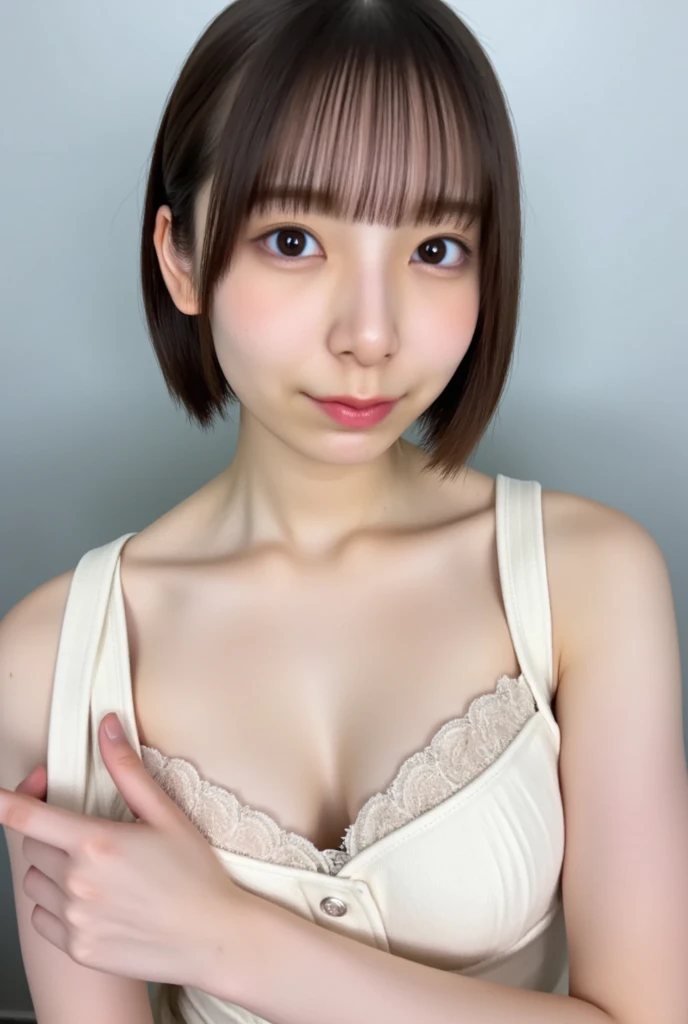 one girl, (a beauty girl, delicate girl:1.3), (16 years old:1.3),oily skin,sweat,Slender,dynamic pose,White shirt,Sweaty,marathon,running,Sprint, break,(nude:1.5),((nsfw,full nude,nude,bare breast,exposure breast,bottomless,nipple,Small areola,embarrassed,)),pubic hair, break, very fine eyes,spread legs,(full body shot), (symmetrical eyes:1.3),(navel), break, (city), perfectly trimmed fingers, break, (small breasts), brown eyes, parted bangs, brown hair, break, (eyes and faces with detailed:1.0), break, (masterpiece, best quality, ultra detailed, detailed face, 8k),