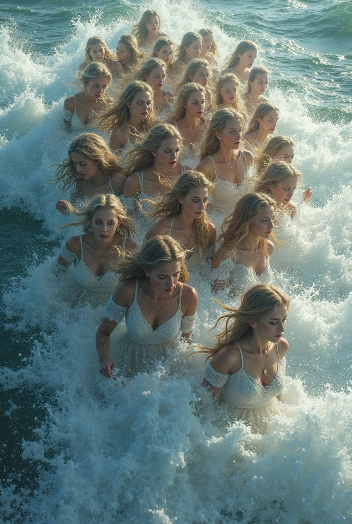 A big wave of beautiful women