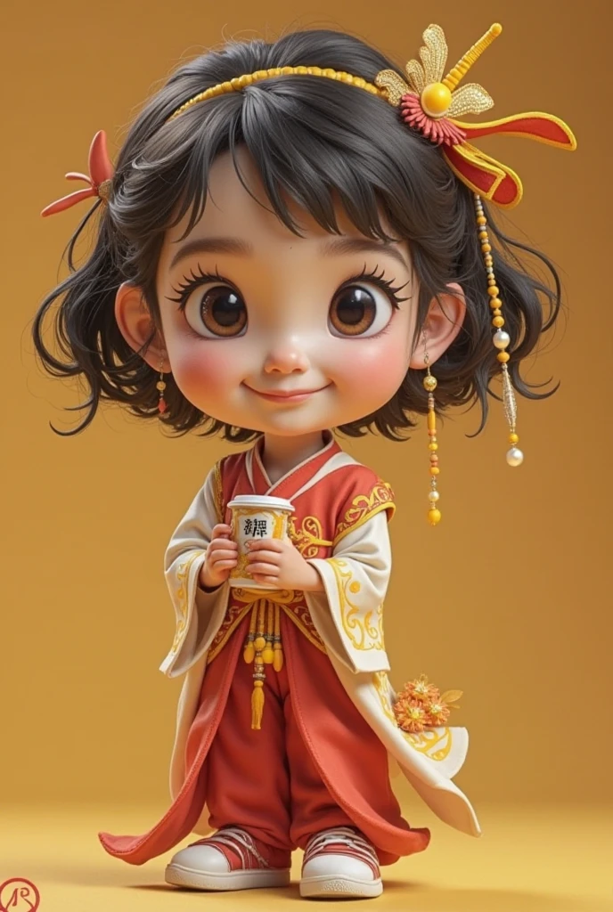 Wearing a crown,Arafeld Asian ??? smiling at the camera, 2 years old, wan adorable korean face, jaeyeon nam, wearing a party hat, Innocent smile, Four years old, young lovely Korean faces, Happy kids, child, Chinese girl, ???, young child, 4 year old, wearing a paper crown, young cute wan asian face, quadratic element,Cartoon drawing --auto