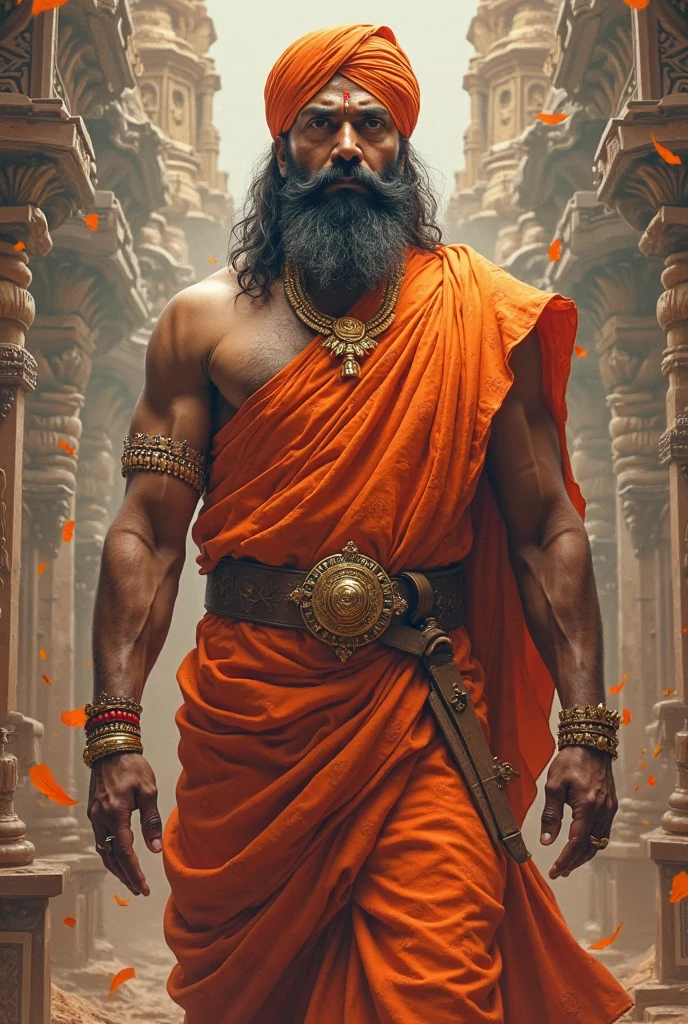 Lord brahma maditating lord vishnu body builder