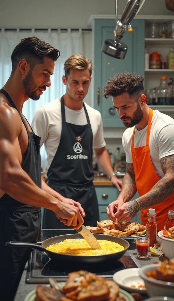 Two hot Italian gods plus two fries 