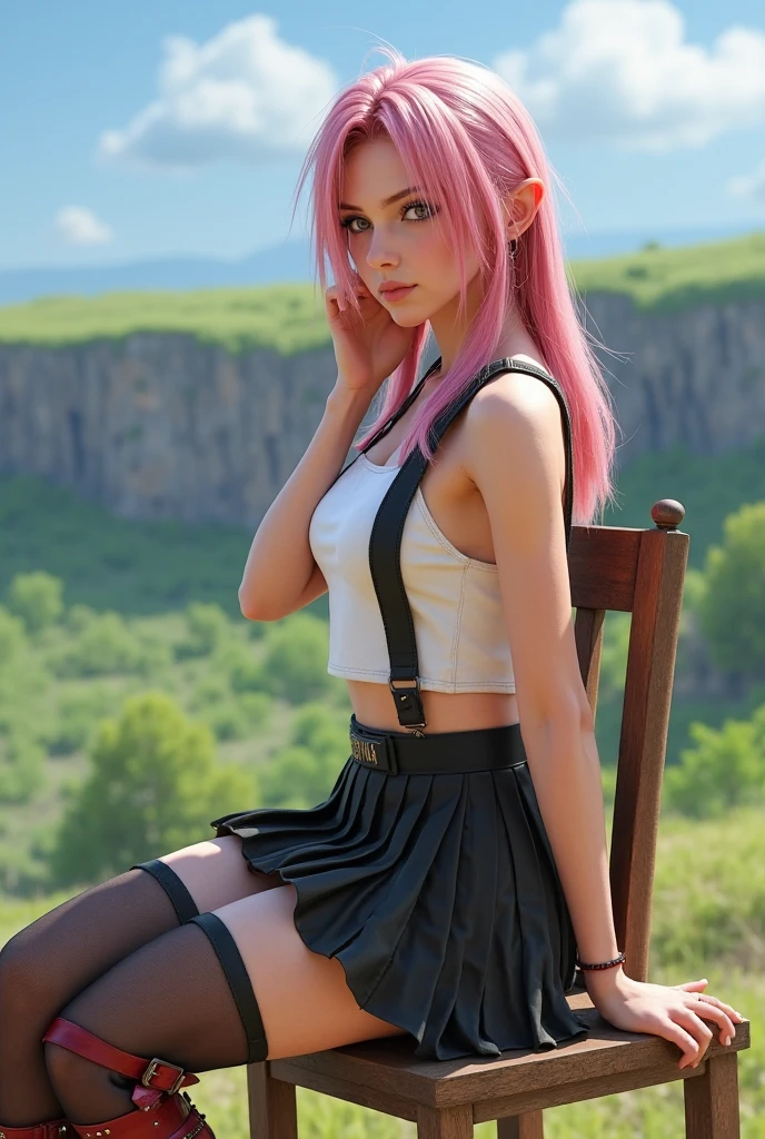 blush, smile,glowing aura, natural light, masterpiece, glossy skin, juicy lips , ,sexy, hot, evil,juicy lips hour glass, , juicy lips, , slender body, small , huge ass, pink hair, ponytail ,looking up, smile, ultra detailed, short pink hair, purple eyes, art, paint
