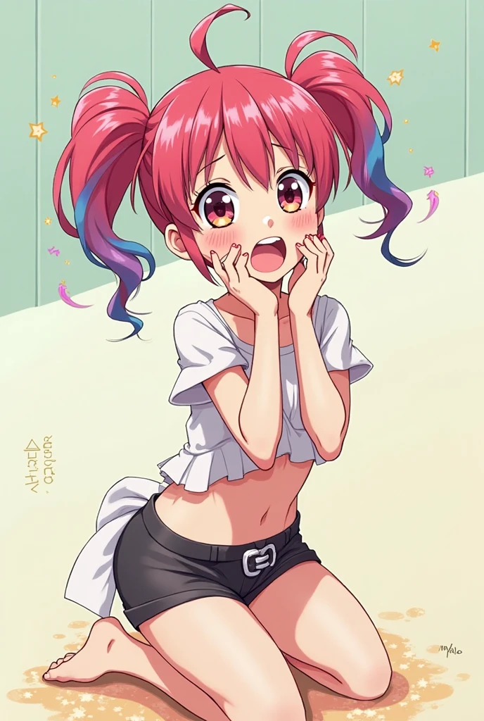 Anime girl showing her ass excited