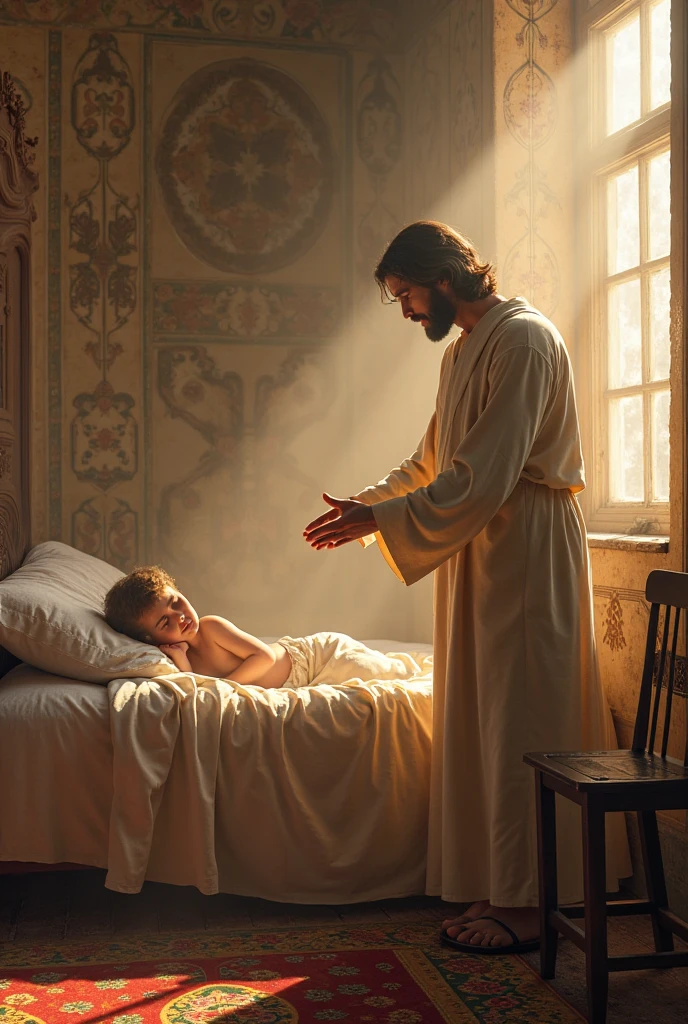 Cosme and Damião being children, and caring for the sick 