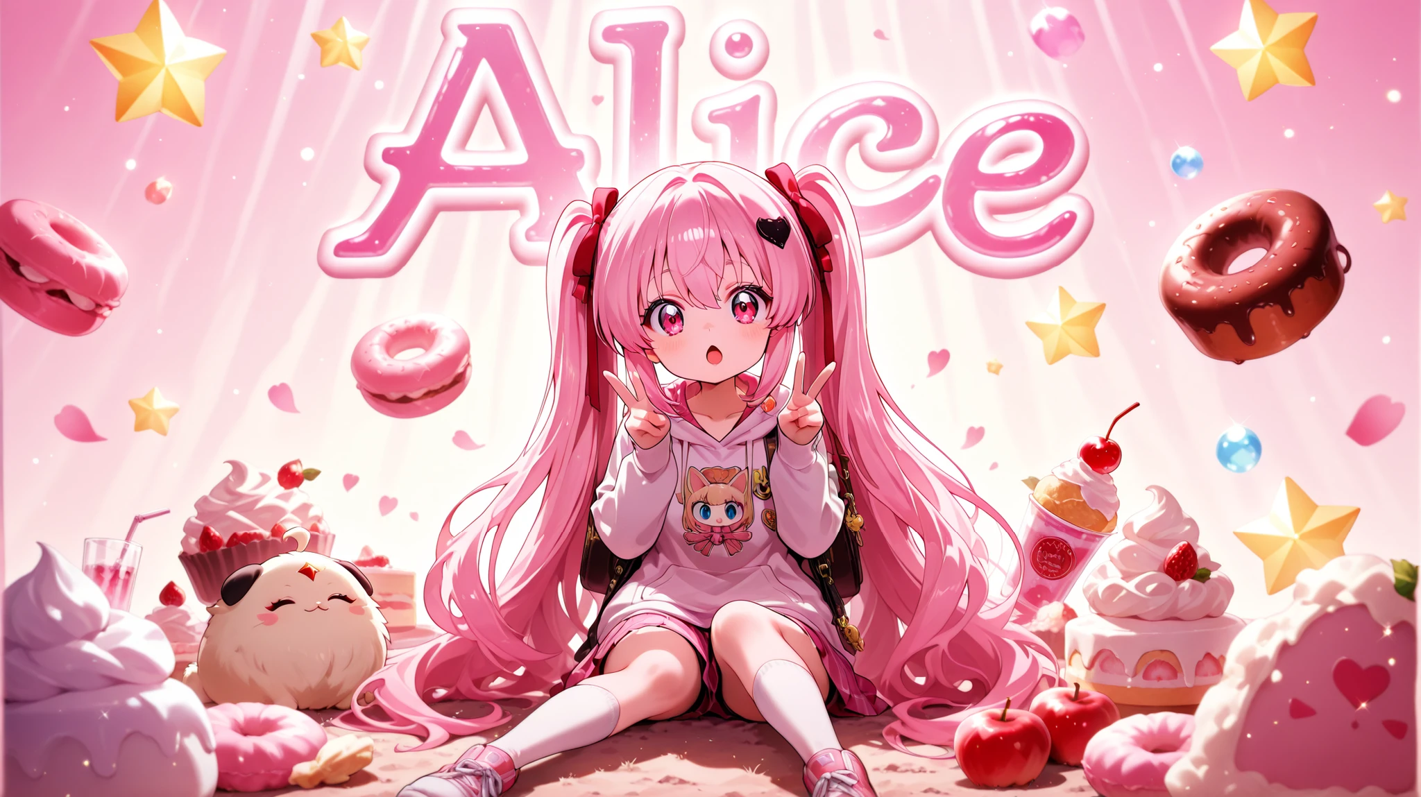 Anime girl sitting on the ground with a lot of cupcakes, Alice, estilo de arte anime moe, estilo anime 4 k, cute Anime girl, em estilo anime, Anime fofo style, estilo de arte anime, Em um estilo de anime, high quality estilo de arte anime, Estilo de arte anime, Anime girl named lucy, anime!!!!!!!!!!!!!!!, (Anime girl), papel de parede de anime, Anime fofo