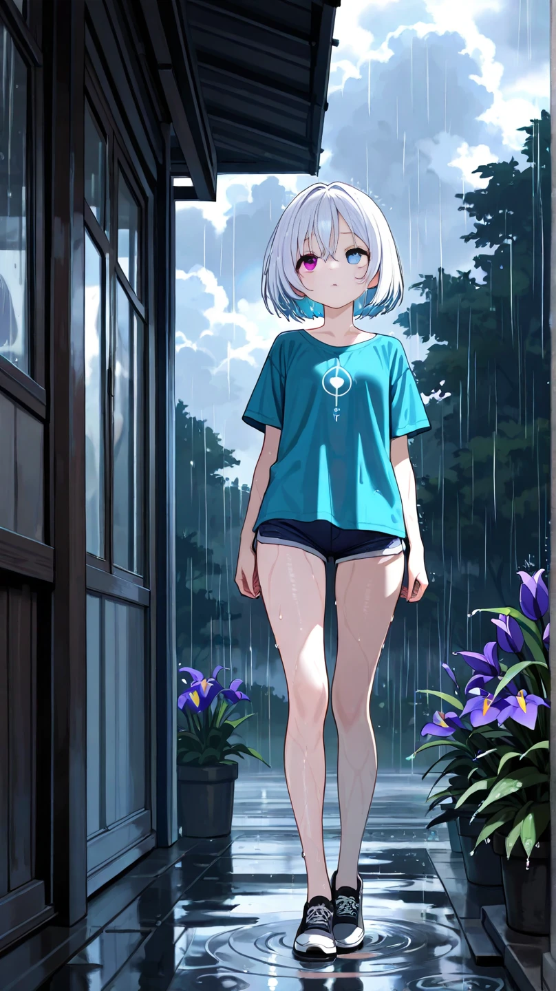 Naughty junior high school student White Hair ,patience ,????? (rubbing the crotch),,Behind the trees in the park ((Incontinence on the floor, Humiliated, A lot of pee))), ((Embarrassing)), Transparent pee dripping from between her legs, ,(Suggestive liquid:1.5),