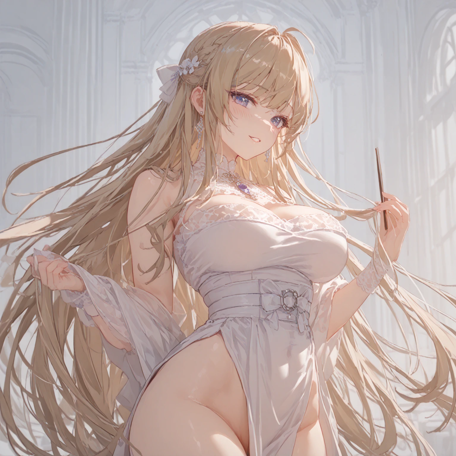1girl, <lora:Sydus_v2.2:0.7>, medium breasts, full body, standing, stretching,, (masterpiece:1.0), (best quality:1.0), (8k wallpaper:1.0), extremely delicate and beautiful, (beautiful detailed face:1.0), (detailed deep eyes), symmetrical breasts, deep eyes,