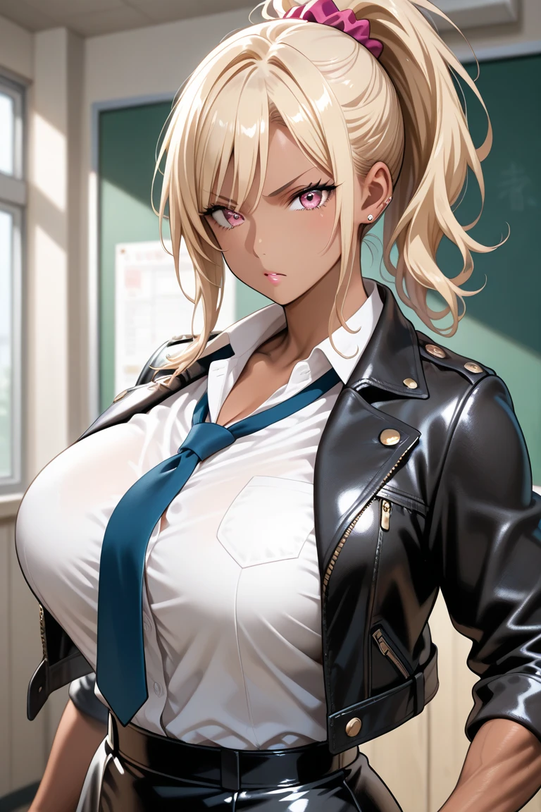  mgs3eva, platinum blonde, blue eyes, long hair,, blush, lipstick, Hot girl, baddie, staring, glaring, bad attitude, mean girl, crazy, smoking, sensual, attractive, bar background, inside bar, indoor, black hair, long hair, hair between eyes, lipstick, makeup, black eyeshadow, detailed hair, detailed face, brown eyes, perfect eyes, perfect face, long hair, blush, lipstick, jewelry, earrings, masterpiece, best quality, highly detailed, a girls with a gun, evil smile , open mouth, sexy gaze, badass pose , evil smile, smile, (nsfw) not safe for work, guns blazing, anime girl with long hair, beautiful long haired girl, navel, evil expression, exposed belly, exposed navel, exposed midriff, exposed lower belly, long black pants, crop top, cleavage, unbuttoned leather pants ,open fly, low rise black leather pants, leather jacket, holding a gun, holding pistol, navel piercing,