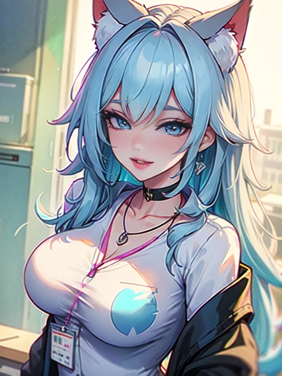 (Highest quality:1.2, Very detailed, up to date, Vibrant, 超High resolution, High Contrast, masterpiece:1.2, Highest quality, Best aesthetics), (((1 girl))), ganyu \(genshin impact\), Purple eyes, long hair, light blue hair that ends in shades of darker blue, long ponytail, Brownish horns with red engravings, turn backwards, Beautiful musicians, A carefully painted DJ table, Bondage Fashion, Professionalism, Bright colors, Soft lighting, Expressive eyes, Detailed lips, Long eyelashes, Pleasant atmosphere, incite inferiority, Obscene eyes, Lewd smile, Open your mouth, blush, Ahegao:1.2, large Breasts, Cleavage;1.1, ((Black tube top, hot pants, Fishnet tights, accessories, Headphones)), Focus on , Positive Energy, Calm background, A nurturing presence, High resolution, Sharp focus.
