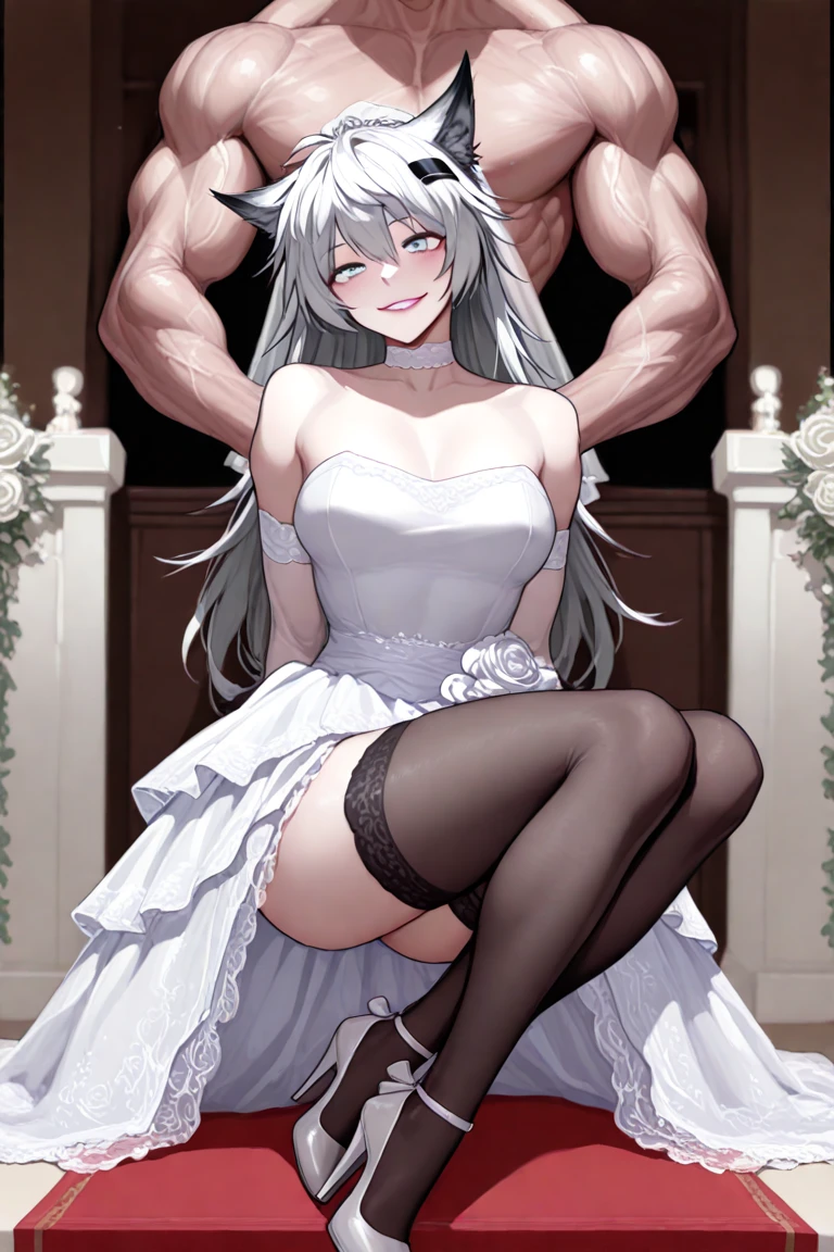 ((masterpiece)), Highest quality, Very detailed,(One Girl),Yuki Asuna、 Long Hair,Beautiful background ,(((Clothing))),  chest, Bent body,Lie in, Look to the side, Worried face, Female genitals in full view, Drunk look, Hot body、Sweaty、Spread your legs、Opening the vagina with your fingers、Female genitalia seen deep inside、 Browsing Caution,I'm being cuckolded、Verbal invitation、In the heat、One boy、他人のchestを掴む、Sitting on a seated man, Later, the man inserted、Heterosexual, (((reverse upright straddle、chestを揉む、Sex with a black skin man, BBC huge penis、Intense piston movement)))、Browsing Caution, (((Vaginal 、Sticking out tongue、Intense climax、Trembling Body)))、Landscape、Deep Kiss、Wedding dress、Long gloves、garter belt、stockings、Stiletto heels、
