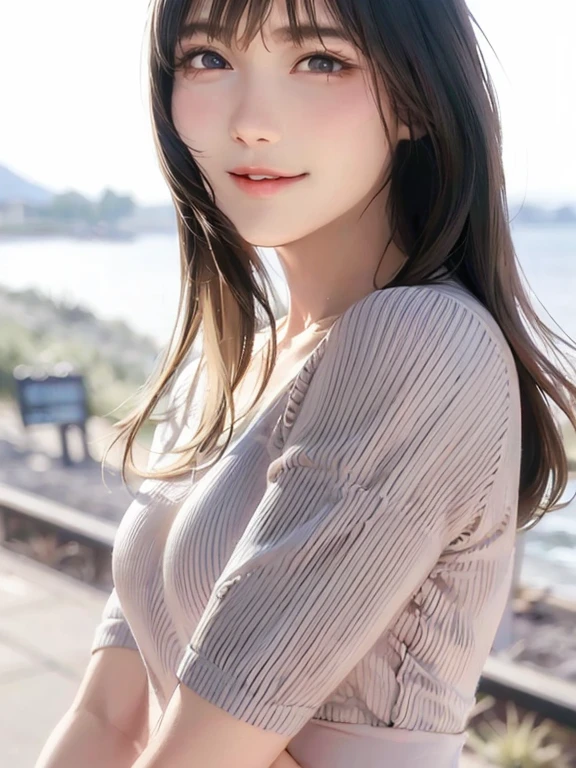 masterpiece、best quality、high resolution、wallpaper、Practical、Bright Lights、Professional lighting、Soft lighting、Japanese women、21 years old、aldult、Beautiful woman、action、Gravure printing、sexly、so beautiful、Beautiful skin、Exquisite、Delicate face、Slim、Red hair、Black Hair、Double eyelids、big eyes、Brown eyes、Long eyelashes、Thin lips、Blink、View Customers、Diamond Earrings、Light makeup、clavicle、Off-shoulder、mini skirt、Beautiful clavicle、Beautiful thighs、sit、outdoor、Smile、Gal Makeup、ponytail、Cleavage Emphasis、Panty shot、Leaning forward with arms outstretched