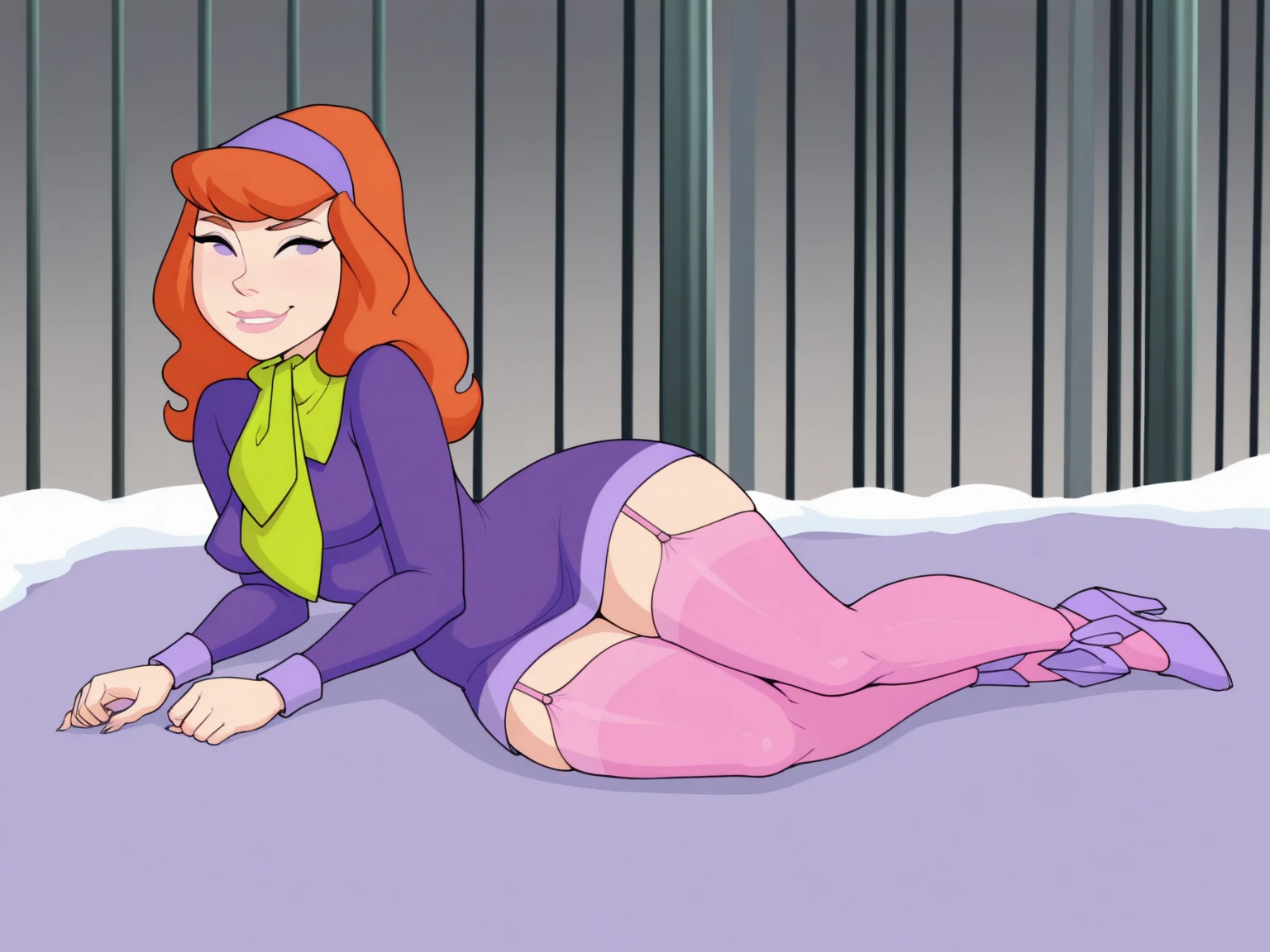 Jessica Rabbit, naked, she has big breasts and big ass, she is surprised, while a fat guy masturbates shows her a wedding ring, hotel room