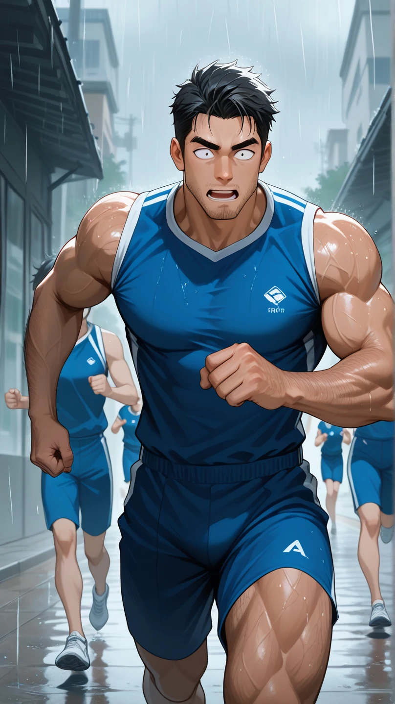 Brazilian brunette gymnastics wearing full vest , big muscle, altura 190 cm, ombro grande, big foot muscle, (detalhe do olho de gaveta), short hair with Gucci shorts and a bouquet of flowers (realestic)