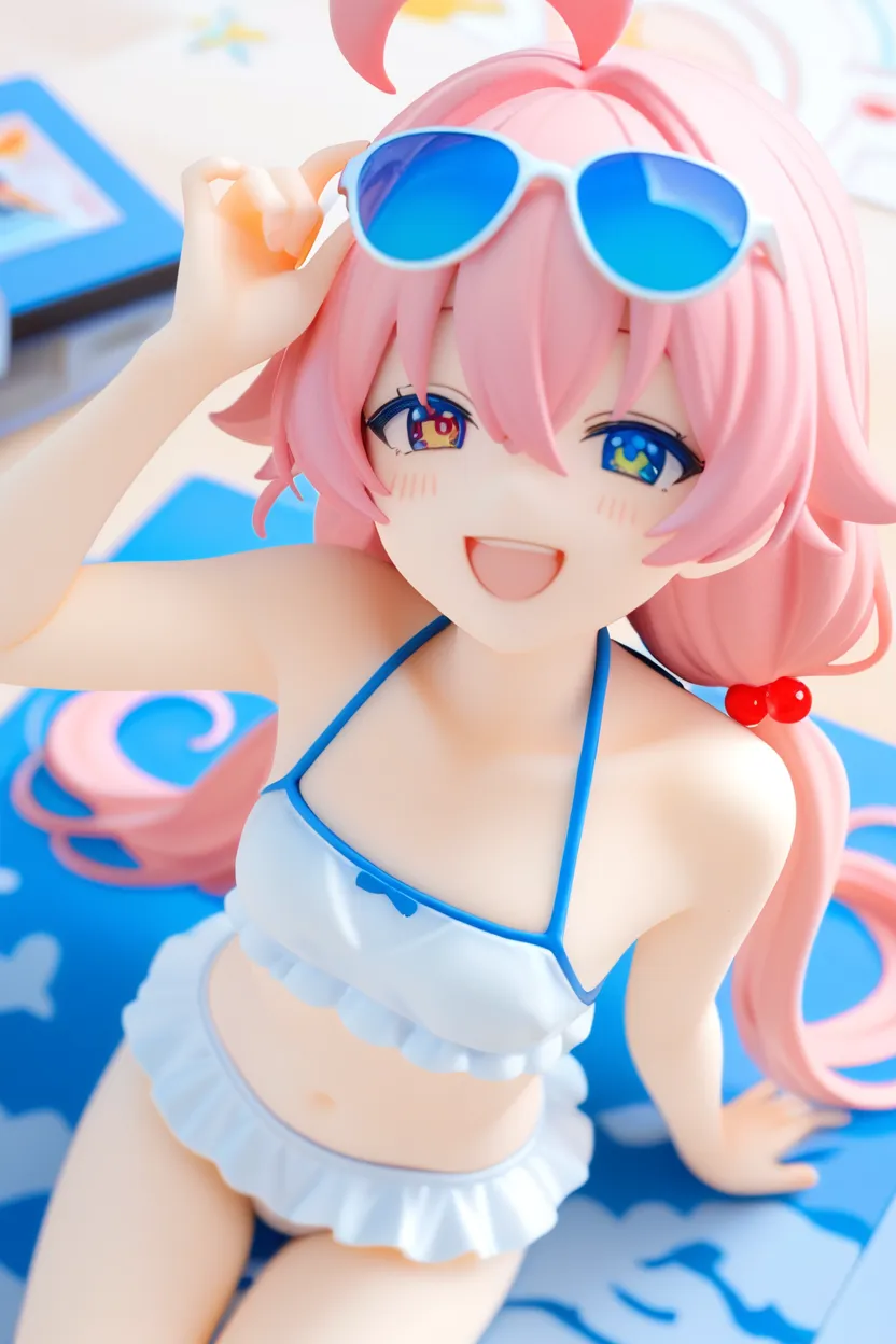 woman, (Chibi Character:1.5、2Head to Body:1.5、Big Head:1.2),Swimwear,Bathing、 complicated, elegant, Very detailed, Digital Painting, artステーション, コンセプトart, Awards、Smooth,figure, art, Beautiful and bright lighting、Red Moon、moonlight、Ocean、cute、Super big breasts:1.5、Small waist:1.3、Embarrassing、Embarrassed、Degrees of Freedom:1.5、Clearly、dynamic:1.5、