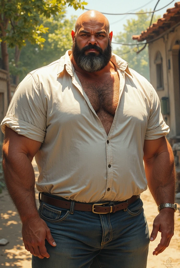 ,big muscle, ancient majapahitminoan primitive warrior: ultra realistic and detailed,long undercut style