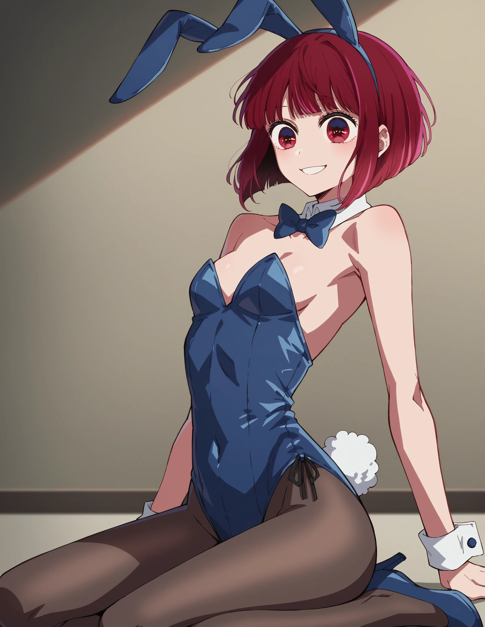 (masterpiece:1.1), best quality, NSFW,
1girl, (traditional media, 80s:1.4), (eyelashes:1.5), (:1.5),
(intricate high detailed body:1.2),
red hair, (short hair, twin bun:1.1),
green eyes, (lip stick:1.3),
slender body, large breasts,
(happy, smile:1.2), open mouth,
neckwear, (white lace leotard with sleeves),
(short frill skirt), see-through clothes, jewelry,
cowboy shot,
in royal palace,