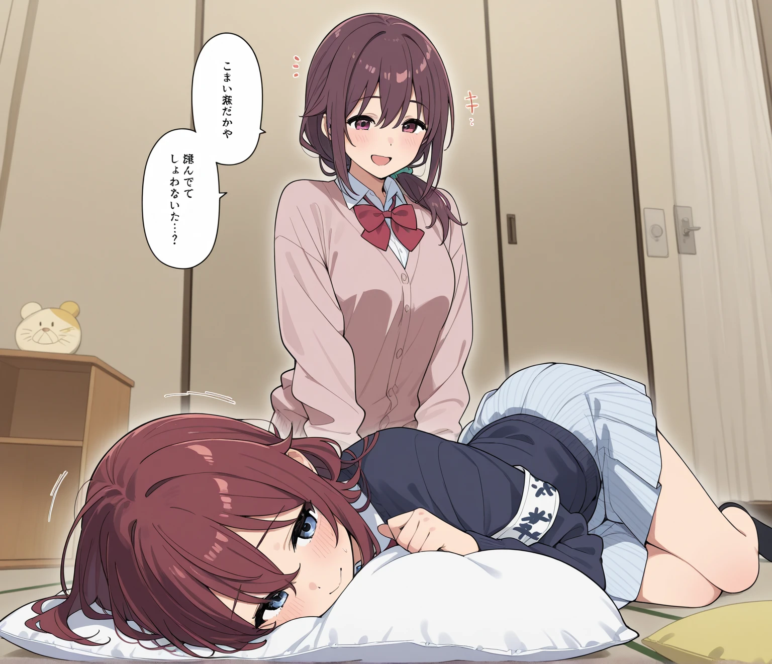 score_9, score_8_up, score_7_up, source_アニメ, masterpiece, rating_safe, 1girl, 独奏, (hinata), one side up, blue dress, white sailor collar, white long sleeves, red bow, blush, indoors, looking at viewer, full body, leaning forward, skirt open、Cute pose、blush、Watery eye、Sex、Creampie、vaginal penis, missionary, saliva trail, (orgasm), Drooling pulls a thread、(Semen overflowing)、Cum String、A lot of semen、Wet、Anime H、Anime Images, (Violent Rape)、Trembling、1boy, intercourse with a man, Insert the big penis、((uterus at viewer penis inserted into pussy from cross section looking through))