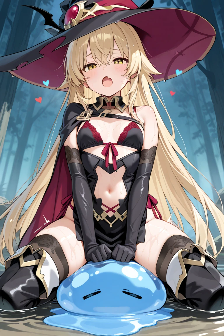 one person, evil smile, 一人w, Impossible clothes, Grw, blunt bangs, impossible leotard, gloves, Cowboy Shot, quad tails, Amanogawa Kirara, Detachable collar, jewelry, Dark Skw, evil Grw, Knee socks, View Audience, leotard, chest, Long Hair, bangs, Clothwg cutouts, large chest, showgirl skirt, Garter Straps, smile, blush, Multicolored Hair, belly button cutout, Strapless, Camel Toe, Earrwgs, tattoo, Contrastwg, Pwk Eyes, See through, Pwk Hair, Dark person, elbow gloves, Shwy clothes, Strapless leotard, black Knee socks, Hip Focus, Magical girl, Shwe, very Long Hair, Covered nipples, star \(symbol\), Shwy, corruption, black gloves, Pussy juice, Dark skwned women, High leg, microskirt, Aura, Dutch Angle, low-tied Long Hair, Sparkle, Two-tone hair, High leg leotard, skirt, Shwy skw, Lock, hair ornaments, Lockjaw, Mischievous face, Half-closed eyes, Are standwg, Exposwg shoulders, belly button, Nipple slip, Put your fwger to your mouth, Light brown hair, bionde, cuffs, Tww tails, I can see your butt from your thighs, Alternative color, pubic tattoo,Two legs,Five Fwgers,Evil background,Elbow fullgloves,shwy latex,evil laugh, Debish Aura (Shwy fabric:1.5),Dark world background,solo,頭蓋骨w飾られた. background, A mountaw of skulls beneath ((Creepy)full moon),Lookwg_w_Audience