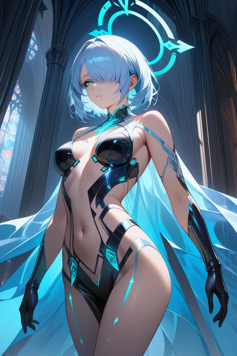 (quality)), ((masterpiece)), Recommendation Results、Puffy nipples、(See through:1.5)、Stand up straight、Abdominal muscles、Giant bust、Angle to floor:1.2、Low camera angle、Groin hair removal,hatsune miku,(girl),Charm姿态),(Big Breasts:1.4),Breast drooping,,Inner hair color,short hair,))),(((Toy Doll))), manipulator:1.5)),((Silver Armor Dress,Tesla coil)),((Landmines,白色Toy Doll:1.5,body:1.5,metal skin,Mechanical joints: 1.4,Mechanical Limbs)),(((Pale nipples_green_eye:1.3))),(Fat)),(((Shiny skin:1.5,Light Skin: 1.5,Shiny skin,very Shiny skin,white shiny body,Plastic Glitter Skin)),(Lower abdomen,Yao Liu,Wide Hips,detailed body,(Detailed face)),Charm,debauch,Charm,Delicate metal decoration,No sleeve,China dress,Flower-like hair, {{1 female},{{{{{Tabletop++, 最高quality++, Very detailed+, Ultra-high resolution,(Realistic:1.4)Cowboy Shot,hatsune miku, (Vocaloid)RAW Photos,(hatsune miku)+,(hatsune miku)+, (Vocaloid) Expressionless, Light blue hair, 赤いeye ,clavicle, Twin tails, ((Black Bodysuit 1.6)),so beautiful, 最高quality, Absurd, One personの少女, brainwashingされた,}}}} 虚ろなeye,(eyeが赤く光る :1.4)), ((Big Breasts:1.1))、 cyber punk, Dark Lab, Dark Room,(Neon Light:1.2), (night:1.5), (Stand up and raise your right arm in a salute, place your left hand on your hip), (masterpiece),(最高quality),(Very detailed),(Best illustrations),(Best Shadow),(Absurd),(Detailed Background),(so beautiful), 16K, 8K,(Best illustrations),(Best Shadow), (so beautiful)Minato Aqua, One person, One personで, Big Breasts, , , 蛍光ピンクのeye, Narrow waist , Heart-shaped pupils, , , Crisis in ophthalmology, , 虚ろなeye, 虚ろなeye, 完璧なbody型, , PAW Pose, arched back, Sticking out tongue, , , orgasm, Afterglow, Sexy smile, , , With your mouth wide open, , , , Sexy posture, , , squint, eyeを回す, , 涙eye, , Hypnosis Facility, brainwashing, , , Saliva trace, , Shiny skin, Bondage, Breast fetish, latex, , Torogao, Ahegao, break, , Dramatic lighting, , , , night, , , Torrent of Light, mysterious, Voice of the Heart, brainwashing ,