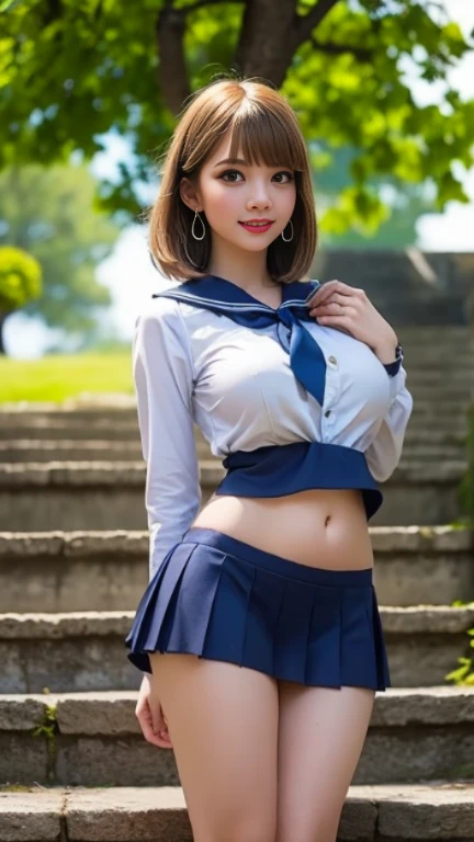 /*High-quality writing*/
(Supermodel body type:1.10),((((Super perfect plump busty star piece),(Highest quality),(Great quality),(Highly detailed lips),(Highly detailed eyes),(Highly detailed skin),(Perfect Anatomy),(16k portrait),(Ultra detailed face), (Realistic students),(Ultra-fine hair fibers),(Cleavage),(Perfect big ass),(Perfect Skin),(High resolution),(shape),(Realistic),(Extremely detailed CG),(Official Art),(Production art),(novel shape),(By famous artists),(Caustics),(Fabric Shading),(Highly detailed skin),(Cinema Lighting),(Dynamic Lighting),BREAK
/*Characters and expressions*/ ASİAN, (1 person), Light on the face, 18-year-old, (((A very kind smile))), (Short Hairstyles),BREAK
BREAK /*
(sailor shirt:1.10), (school uniform),(Sailor suit),(Knee-high socks), loafers,
Striped dark blue lace shirt ,Frilled Skirt,No sleeve,Big Tits NSFW,(Roll up your skirt:1.4),(White panties are visible:1.4),
(Frowning:1.2),(anger:1.2),Contempt,Contempt,(dislike:1.3),Looking down,elegant,Active Angle,(Dynamic pose),Field,from below
BREAK
(The most gorgeous necklace in the world), (The most gorgeous earrings in the world),
BREAK
/*) ,(Katherine Langford), (whole body),BREAK/*Oblique posture*/field, nsfw, (spread pussy:1.3)