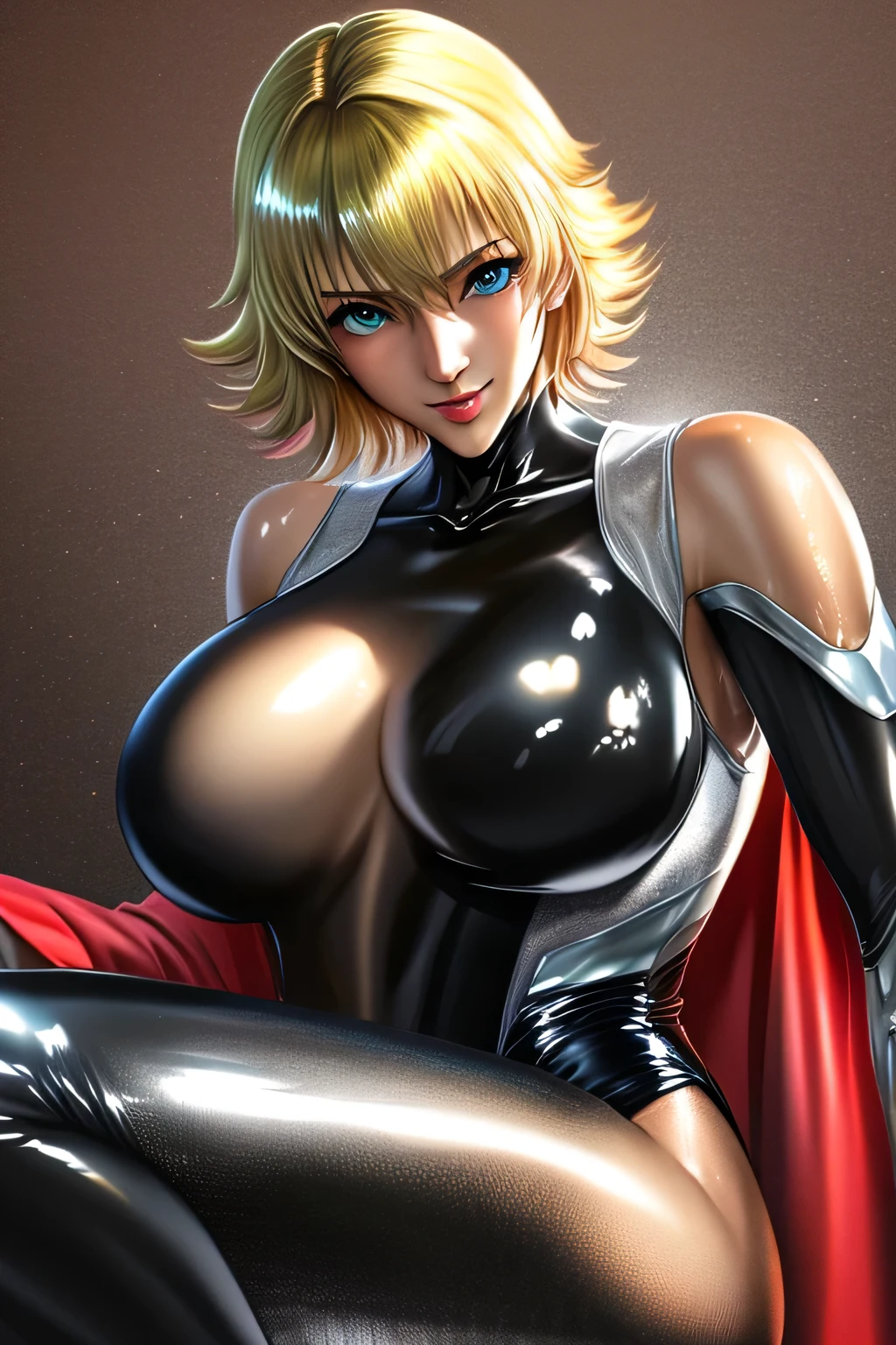 best quality, masterpiece,    1girl  intricate detail, (full body), detailed face, smug,  looking at viewer, detailed hairstyle,  choker,    <lora:igawasakura-taimanin-richy-v1:1> igawasakura, taimanin suit, leotard, turtleneck, elbow gloves, fishnets, showgirl skirt, pleated skirt, thighhighs  <lora:add_detail:1> huge breasts