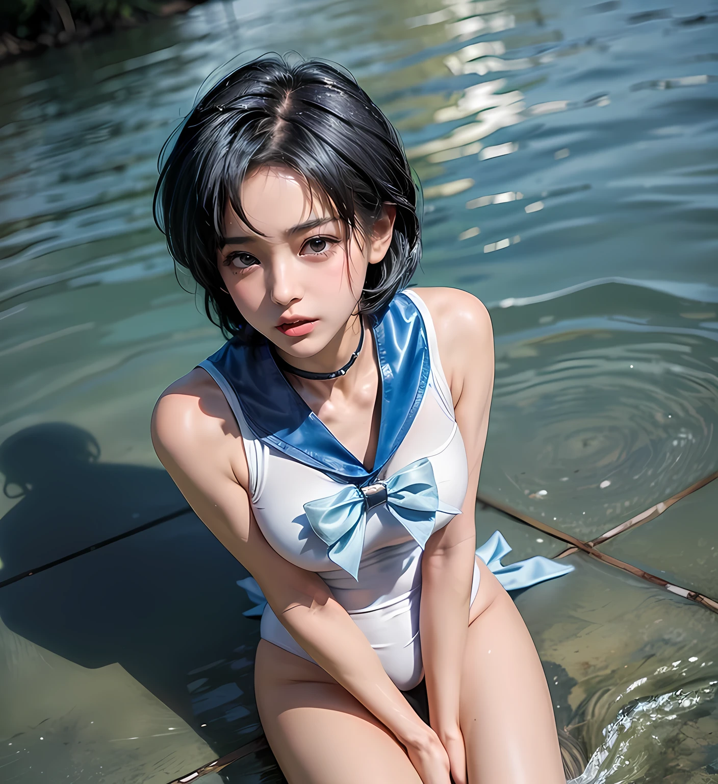 Sailor Mercury total limb sailor warrior white leotard blue enamel boots enamel white long gloves Blue short hair very small nose beautiful girl Shame Blush Jockey Boots you can see your crotch sensitive clitoris Knee-high boots Beautiful legs Bare legs my whole body is covered with white mucus wet beautiful skin Excitement Pleasure Sensitive nipples sweat The leotard gets wet and sticks to the skin A leotard with a very thin fabric In the outdoors The leotard fabric is thin 30 year old black mafia man's stiff penis The penis enters the girl's vagina erotic cute expression White liquid leaking from inside the vagina Penis that vibrates violently with a piston in the vagina 性的Pleasure small face nose is pretty small slightly open lips Panting has a beautiful face Sailor Mercury blue hair short hair balanced blue sailor collar knee-high boots blue choker long white gloves jewelry earrings Extremely Cute Face small face cute beautiful big eyes double eyelid Very Small Cute Nose Natural Cosmetics Shiny Lips Blue Floating Short Hair asymmetrical bangs Nova Frog Style Imaging Center Attention to Details Detailed aspects film book octane rendering Surrealistic anatomically accurate perfect figure Beautiful legs slender figure perfect limbs Complete limbs total limb beautiful girl sailor warriorのユニフォーム leotards that adhere to the skin when wet Sailor Mercury sailor warriorの衣装