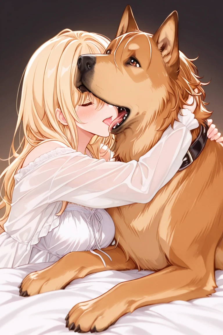 sex、{{{{dog and sex}}}}、best quality, bestiality, dog mating with girl, sex, 1 dog and 1 girl, dog mounted being girl, 1 dog, clear face, nsfw, dog having sex with girl