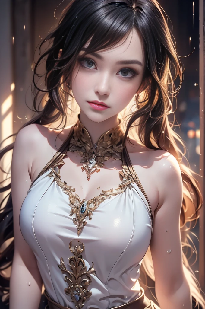 (pokemon style:1.2), (beautiful woman:1.1), detailed face, normal build, she's wearing see-through clothes, pendant, earrings,
