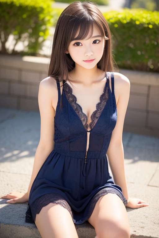 highest quality、masterpiece、park bench、(Photoreal:1.4)、((beautiful girl:1.6)), (Girl with small breasts)、16 years old、(small breasts:1.3)、(beautiful breasts)、((small breasts))、((BDSM))、open oxford shirt、pleated pread your legs、spread legs、Spread your legs apart、lace panties、beautiful girl、asian beauty、dark brown hair、((Super realistic details))、Portrait、very intricate details、realistic light、shining eyes、vivid details、surreal、8K、highest quality、masterpiece、very delicate and beautiful、Full body Esbian、