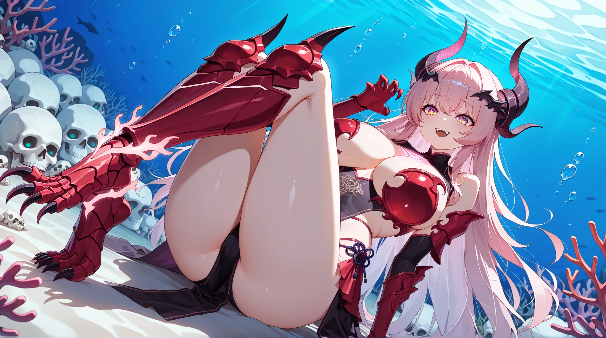 (supreme、top-quality、Final Resolution:2.0)、in 8K、((kawaii))、(((barechested)))、Exposed skin a lot、(((Colossal tits)))、(((Colossal breasts that are about to burst)))、(((Spread your)))、(((exposed)))、独奏、1人、under the water、((tentaculata))、limbs tied to tentacles、((spread legs wide))、(((Tentacle inserted into pussy)))、Breast-pounding、((25-years old))、adult lady、Tie your hands behind your head、(((Ahe-face)))、flaxen hair
