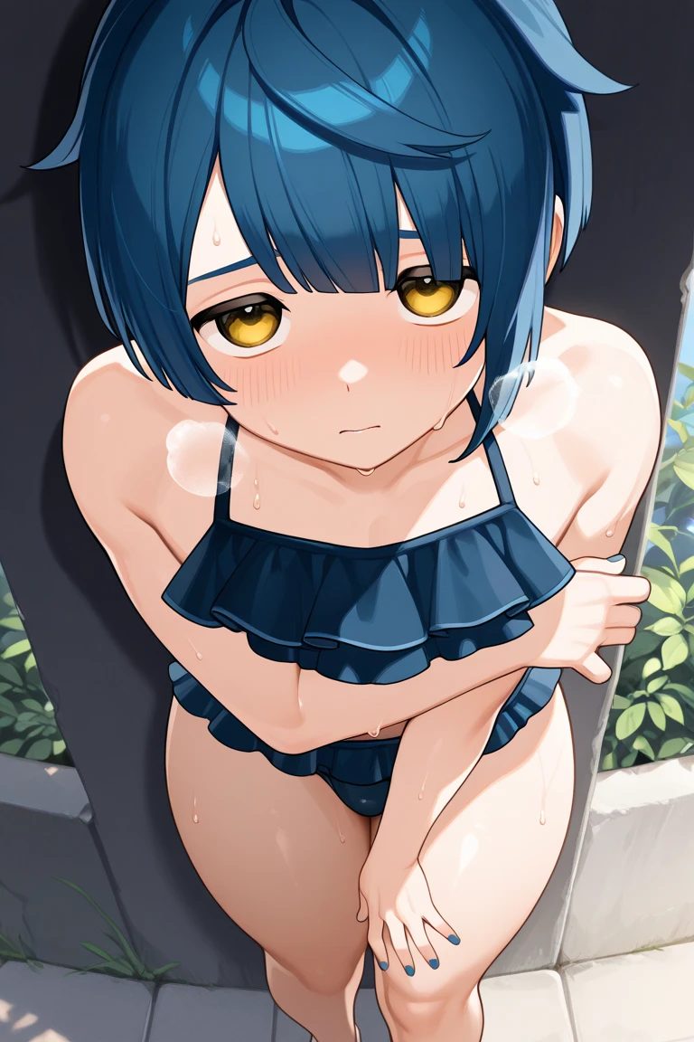 (((1girl))), (15 years old),(short hair),flat chest,((five fingers)), ((glay hair)),((blue eyes)),solo,,expressionless,hip fours,all fours,((from back)),pov,(nsfw:1.5), ((white panties)),(full-face blush),((masterpiece)), ((best quality)), ((perfect anatomy)), extremely detailed CG unity 8k wallpaper, highly detailed, shiny skin, Depth of field, vivid color,(masterpiece, best quality), (absurdres absolutely resolution), (8k), (detailed beautiful face and eyes), (detailed illustration), (super fine illustration), (vibrant colors), (professional lighting),