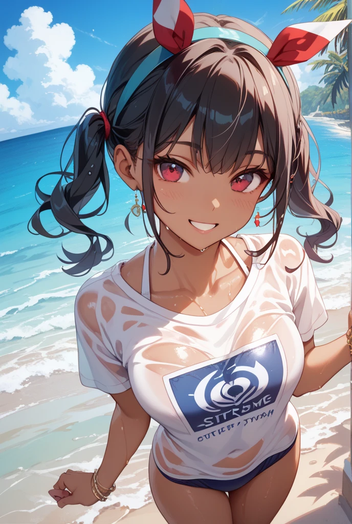 score_9,score_7_up, score_6_up, 1girl, source_cartoon, source_anime,breathtalking Scenery,watercolor,smooth soft skin, natural skin,watercolor, anime screencap,mjm,brs
BREAK
(loli:1.9),(little female child:1.9),(oppai loli:1.5), (large breasts:1.3),(disproportionate breasts:1.5),(loli toddler:1.4),(mini girl:1.3),(4 yo:1.3),(Toddler body:1.4),(muffin top:0.8),(preschooler:1.1),(infant:1.1),(baby face),round face,
BREAK
high ponytail,(reddish purple hair:1.7),highlight on eyes,(purple eyes:1.1),diagonal bangs,(smug face:1.2),doyagao,open mouth, ultra cute face,kawaii,skindantation,oily skin, beautiful eyes, detailed eyes,happy,puffy eyes, smile,
BREAK
(see through over-sized extra long:1.2) t-shirt, short sleeves, (shadows of body:1.5),background under (transparent thin:1.2) over-sized extra big shirt,back light,(bikini:0.8),
BREAK
dynamicpose,sea,wave,island,tropical,dynamicangle,breathtalking background, outdoors,pastelcolor,