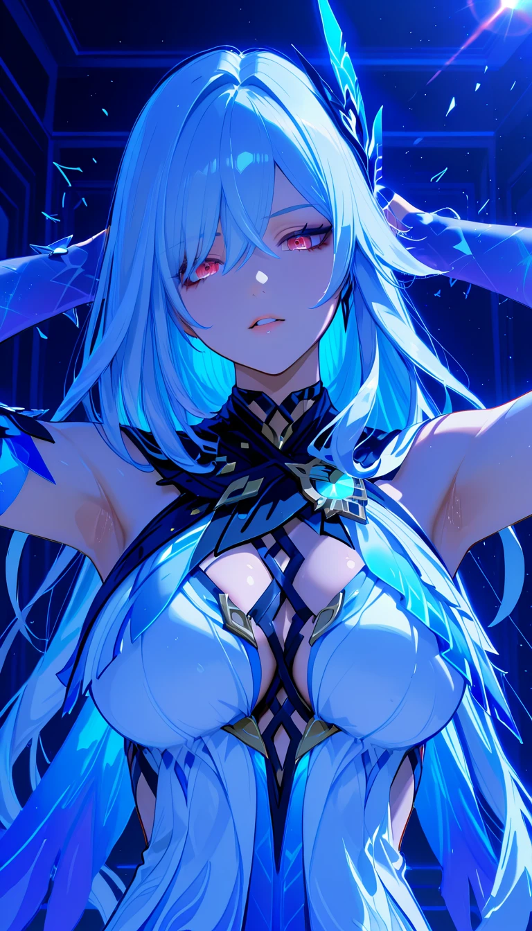 More like Ryujin, also human, smiling face, BDSM, slave, rubber, black corset, bondage, collar, nsfw, ((top quality, 8k, masterpiece: 1.3)), crisp focus: 1.2, (layer cut, big: 1.2), beautiful woman with perfect figure: 1.4, slender abs: 1.2, wet body: 1.5, highly detailed face and skin texture, detailed eyes, double eyelids, Long