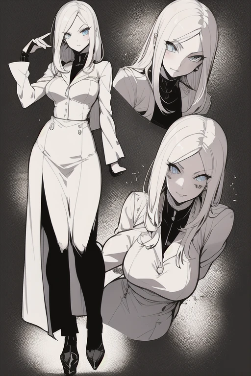 Anime art, full body movement, sexy woman in black costume, underworld woman, very cool facial expression, gorgeous background, great ?????? art, line art, sexy art, detailed body part details, long legs, inspired by J.C. Leyendecker