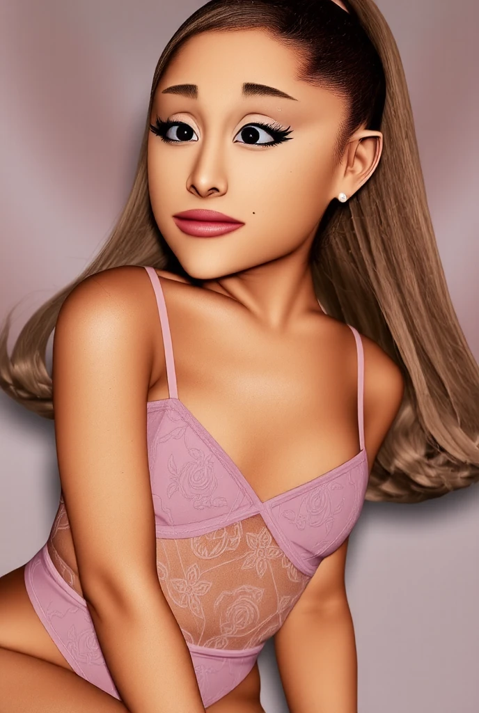 Ariana Grande nua com um copo 40F se masturba no banheiro , Consola-se masturbar-se， sem cuecas  