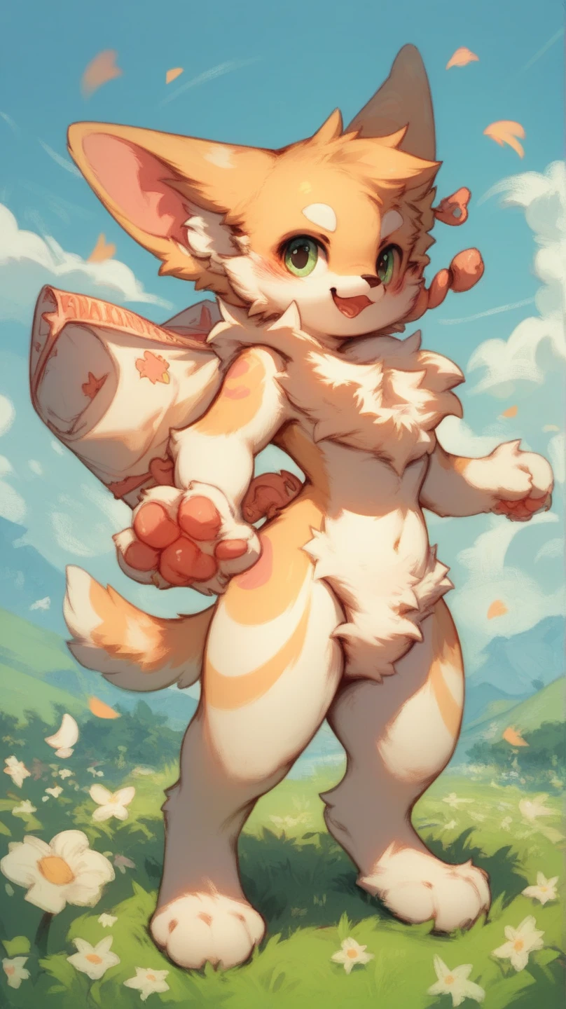 masterpiece, best quality, spring outfit, colorful hair, outdoor, magazine cover ,upper body,dancing(Highly Detailed Beautiful Face and Eyes) absurdres, Perfect Anatomy ((furry girl))(((furry)))(furry anthro:1.7)((rabbit Facial Features, rabbit Body Features))((rabbit Muzzle, Highly Detailed Body Fur))Full Body (((jumping)))flowing colorful ribbon,Flying sweat, serious expression, joyful smile,