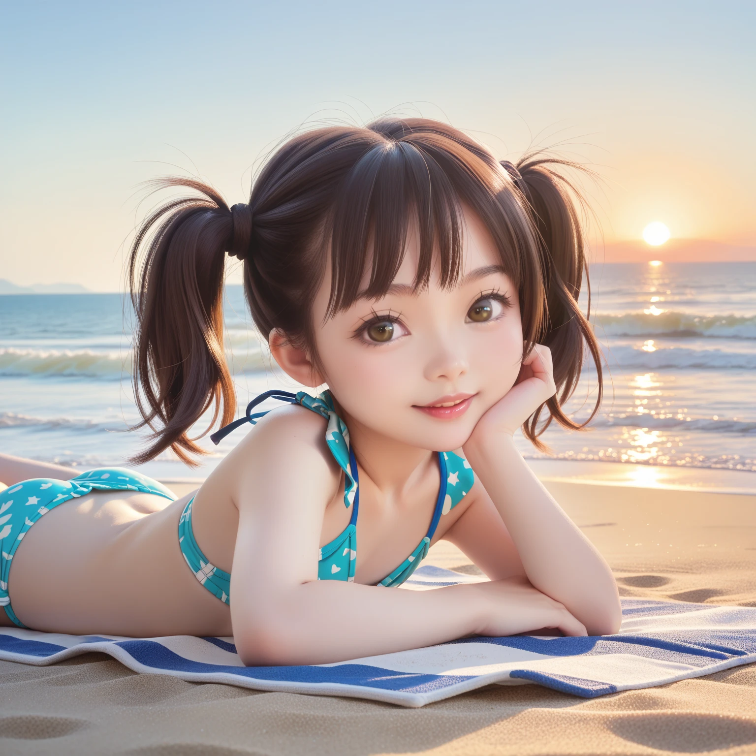masterpiece, Highest quality, 8k, One Girl, Blowjob Pose、penis、Swimwear