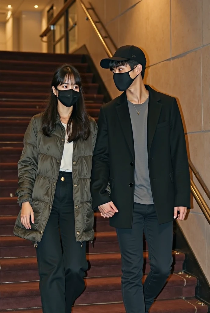 They walked down the street with umbrellas,