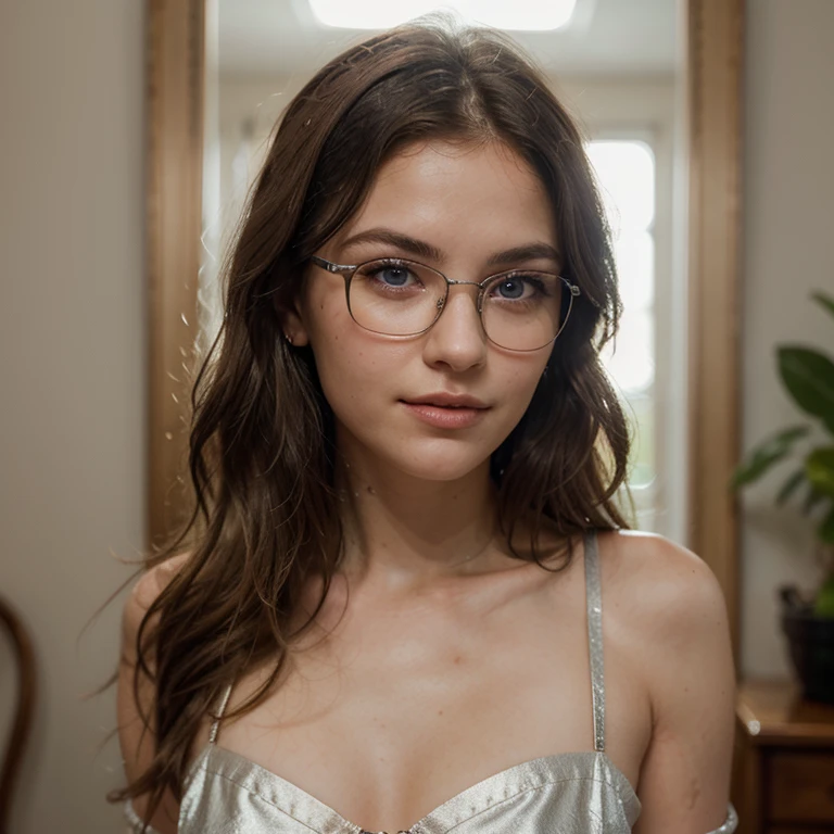 highly detailed CG unity 8K wallpaper, with the highest quality, Super detailed, master piece, Realistic, Realistic photos, extremely detailed cute girl, 40years old, (negligee), (Naked) , Round Eyes, large breasts, watching viewer, Shot Full Body , bed , Lay , curly hair, Busty, Naked,
