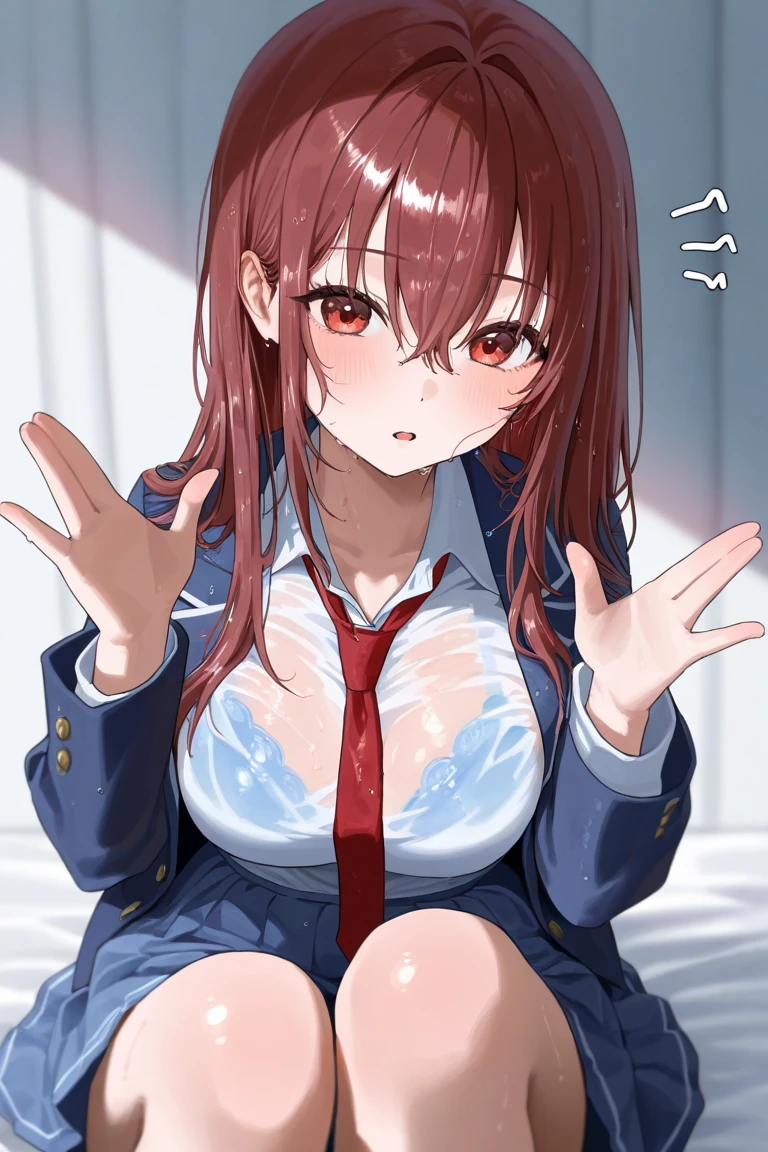(masutepiece, Best Quality, Detailed), 1girl in, Solo, fullnude、Ahegao、A large amount of love juice flows out、Squirting、She has ring piercings on both nipples、suffering from pain、The whites of my eyes are peeling off、I'm fainting、A dark-haired、