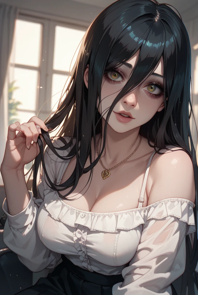 (8k, RAW Photos, Highest quality, masterpiece:1.2),(Realistic, photo-Realistic),Photo Background,Face-only photo,Draw only the face,look up,Full body view,Watching the audience,Very smiling,Scythe Face,Girl Monster, slave,beautiful, Detailed portrait, Delicate facial features, Sharp Eye, Sharp Fangs, Pale skin, Thick chain, Dark Background, Cinema Lighting, Dramatic Shadows, Gothic style, Gloomy atmosphere, Dark fantasy, one person&#39;s, , Please open your mouth wide, Open your mouth and baring your teeth,Sharp teeth like a beast, Wide lips, very wide mouth, Vermilion cheeks, ,(Blood splatter:1.6),Scary face, Laughter　Witch design, Twisted smile、Bloody、bleeding from the head,,、Blood splatter、,(Blood splatter:1.6),Crossbones, skull,　, Horror Style,