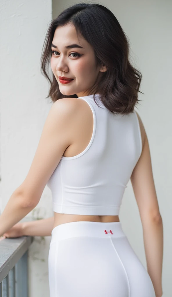 masutepiece, Best Quality, japanaese girl, 8K, Raw photo, top-notch quality, masutepiece, nffsw:1.2, exceptionally detailed RAW color photo, professional-grade photograph, (Realistic, Photorealistic:1.37), (highly detailedskin:1.2), Ultra-high resolution, (lenz 50mm), (masutepiece, top-quality:1.3), (2girls:1.4),(Smile:1.2),8K,RAW portraits of Japan girls,Photorealistic,超A high resolution,Best Quality, BREAK (from behind),(Short leggings:1.1),athlete,track and field uniform,(Sweat,Shiny skin:1.1)(Small breasts),(Well developed butt muscles:1.2),Athletics Stadium Demolition (Natural Skin Texture,Detailed skin, Hyper-Realism,ultra sharpness),Intricate details,depth of fields,Natural lighting、Korean Idol、Nogizaka Idol、hposing Gravure Idol、Adults、女優、cute little